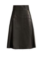 Alexander Mcqueen A-line Leather Skirt