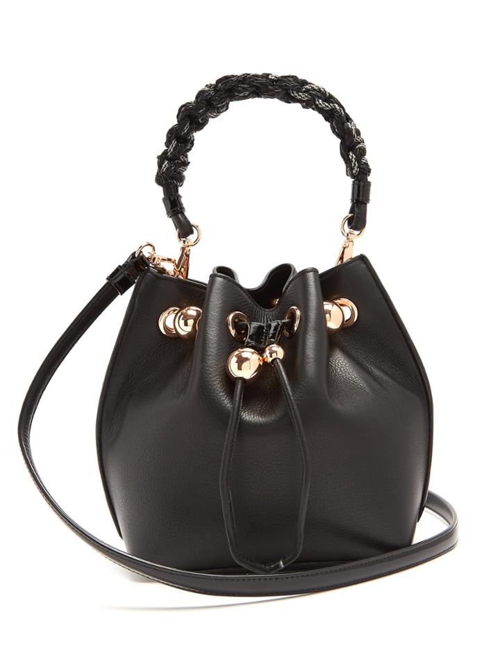 Sophia Webster Romi Mini Leather Drawstring Bucket Bag