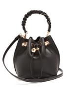 Sophia Webster Romi Mini Leather Drawstring Bucket Bag
