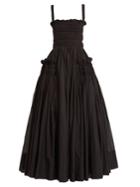 Molly Goddard Larry Smocked Cotton-voile Dress