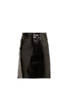 Matchesfashion.com Helmut Lang - Patent Leather Mini Skirt - Womens - Black