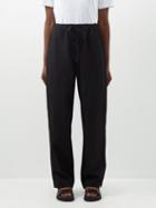 Proenza Schouler White Label - Drawstring-waist Poplin Trousers - Womens - Black