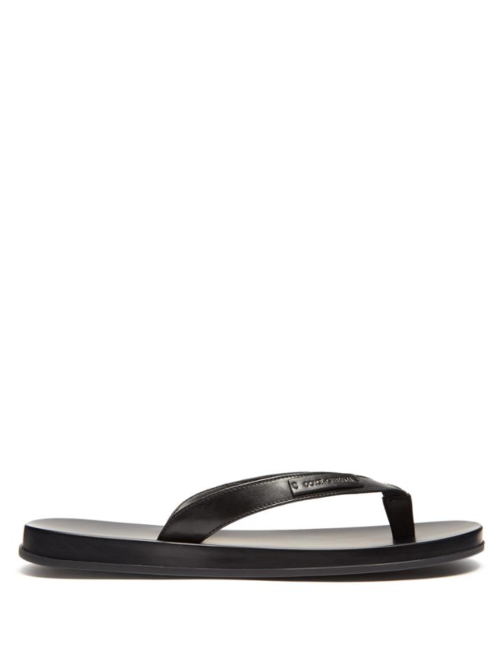 Dolce & Gabbana Leather Flip-flops