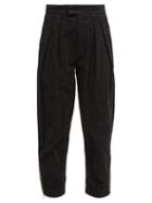 Matchesfashion.com Preen Line - Deena Zip Cuff Cotton Corduroy Trousers - Womens - Black Multi