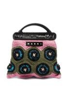 Ladies Bags Marni Market - Logo-patch Cotton-crochet Bag - Womens - Green Multi
