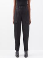 Joseph - Devonport Flap-pockets Wool-blend Twill Trousers - Womens - Black