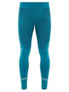 Matchesfashion.com Off-white - Logo-print Technical Running Tights - Mens - Blue
