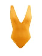Haight - Raquel V-neck Swimsuit - Womens - Mustard