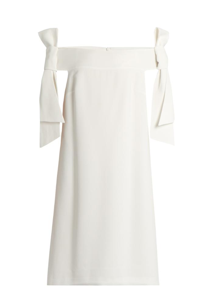 Tibi Off-the-shoulder Crepe Dress