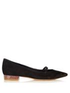 Sophia Webster Piper Point-toe Suede Flats