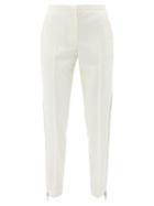 Alexander Mcqueen - Zipped Wool-crepe Suit Trousers - Womens - Ivory