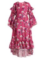 Matchesfashion.com Borgo De Nor - Luna Crepe Dress - Womens - Pink Print