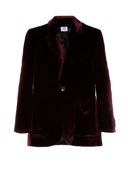 Vetements Patch-pocket Velvet Blazer