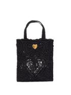 Matchesfashion.com Dolce & Gabbana - Beatrice Small Cordonetto-lace Tote Bag - Womens - Black