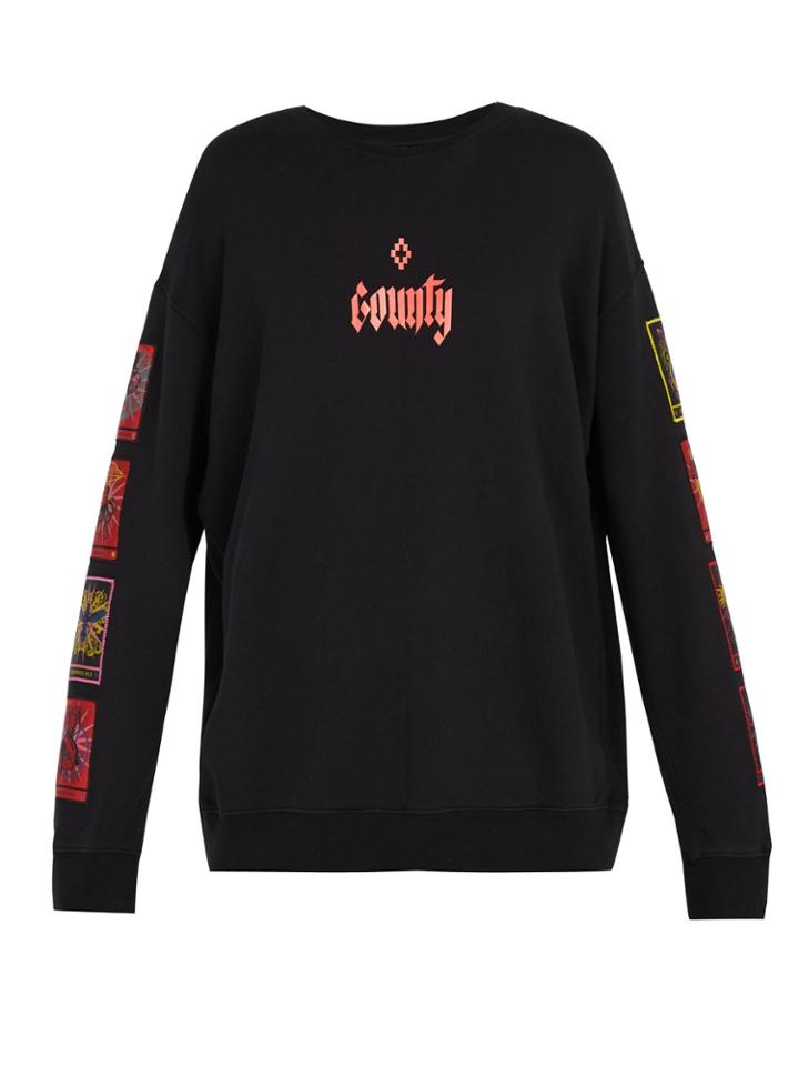 Marcelo Burlon Tarot-patch Cotton Sweatshirt