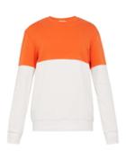 Matchesfashion.com Everest Isles - Colour Block Cotton Sweatshirt - Mens - Orange Multi