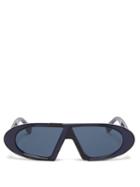 Matchesfashion.com Dior Eyewear - Oblique Oval Acetate Sunglasses - Womens - Black Navy