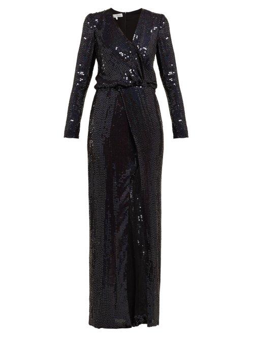 Matchesfashion.com Galvan - Vera Sequinned Dress - Womens - Navy