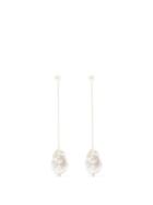 Matchesfashion.com Mateo - Duality Baroque-pearl & 14kt Gold Drop Earrings - Womens - Pearl