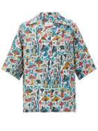 Matchesfashion.com Charles Jeffrey Loverboy - Shroom-print Silk-faille Shirt - Womens - Multi