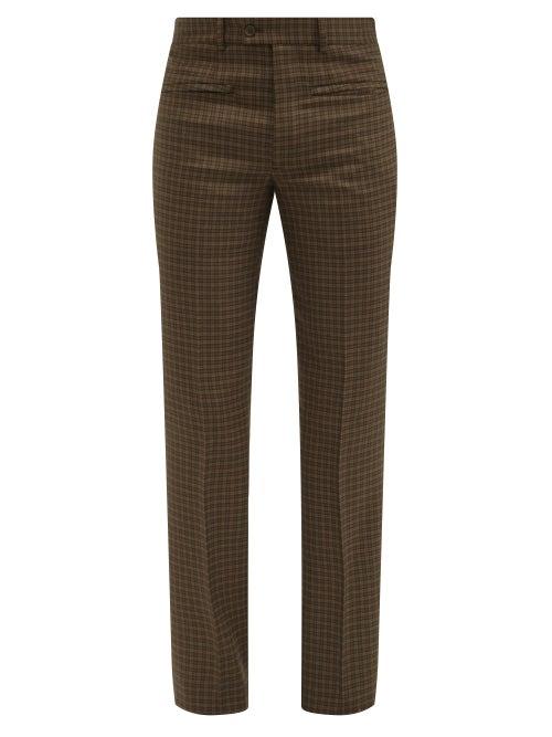 Matchesfashion.com Givenchy - Gun-club Check Wool-twill Suit Trousers - Mens - Brown