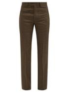 Matchesfashion.com Givenchy - Gun-club Check Wool-twill Suit Trousers - Mens - Brown