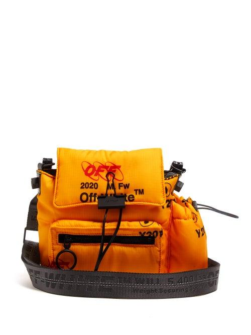 Matchesfashion.com Off-white - Logo Print Cross Body Bag - Mens - Yellow