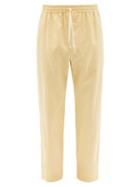 Mens Rtw Gucci - Drawstring Cotton-blend Trousers - Mens - Yellow