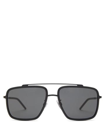 Matchesfashion.com Dolce & Gabbana - Madison Square Framed Metal Sunglasses - Mens - Silver Multi