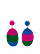Matchesfashion.com Maryjane Claverol - Rondinone Mismatched Corded Clip Earrings - Womens - Pink
