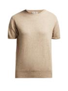 Matchesfashion.com Connolly - Short Sleeved Cashmere Sweater - Womens - Beige