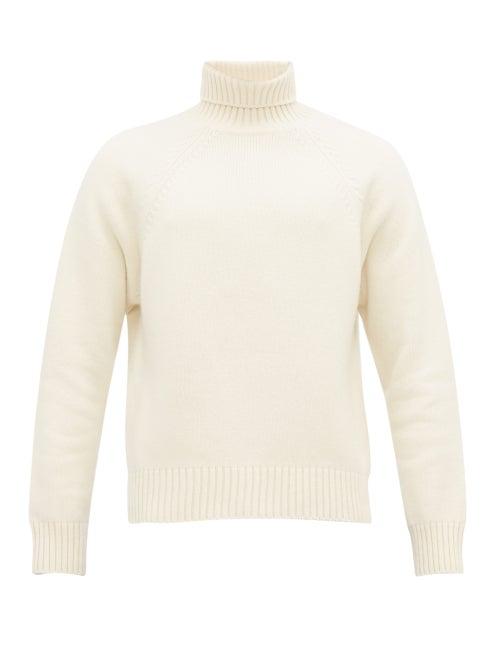Matchesfashion.com Holiday Boileau - Mick High Neck Wool Sweater - Mens - White