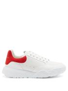 Matchesfashion.com Alexander Mcqueen - Court Raised-sole Leather Trainers - Mens - White Multi
