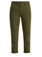 Matchesfashion.com The Great - The Miner Low Slung Cotton Trousers - Womens - Khaki