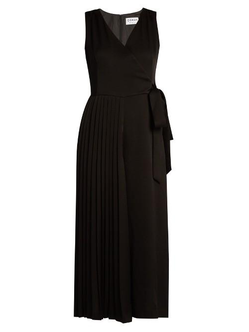 Osman Perfect 5 Half-pleated Crepe Jumpsuit