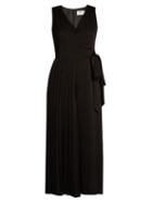 Osman Perfect 5 Half-pleated Crepe Jumpsuit