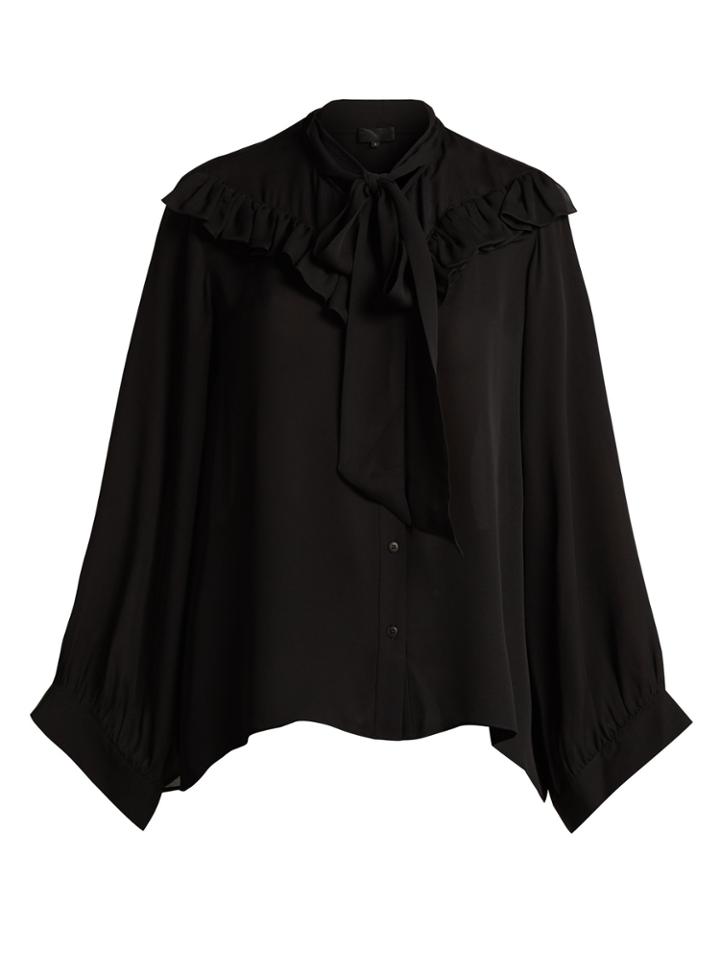 Nili Lotan Vanna Silk-georgette Blouse