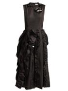Matchesfashion.com 4 Moncler Simone Rocha - Ruffled Midi Dress - Womens - Black