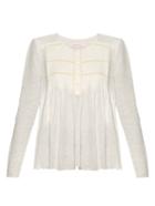See By Chloé Pleated Round-neck Blouse