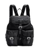 Prada Small Leather-trimmed Nylon Backpack