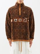 Story Mfg. - Polite Pullover Organic-cotton Sweatshirt - Mens - Brown Multi