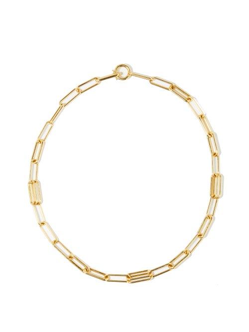 Matchesfashion.com Spinelli Kilcollin - Elliptical 18kt Gold Necklace - Womens - Yellow Gold