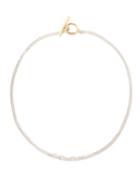 Loewe - T-bar Sterling Silver Necklace - Womens - Silver Multi