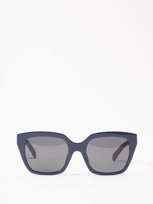 Celine Eyewear - D-frame Acetate Sunglasses - Mens - Blue Grey