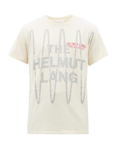 Matchesfashion.com Helmut Lang - X Pelvis Logo Embroidered Cotton T Shirt - Mens - White