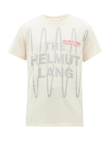 Matchesfashion.com Helmut Lang - X Pelvis Logo Embroidered Cotton T Shirt - Mens - White