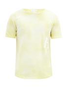 Matchesfashion.com Helmut Lang - Logo-print Tie-dye Cotton-jersey T-shirt - Mens - Yellow
