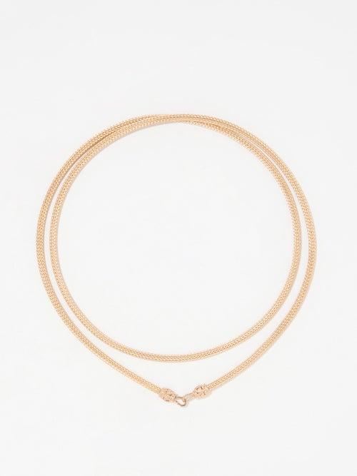Marie Lichtenberg - 14kt Rose Gold Mesh-chain Necklace - Womens - Rose Gold