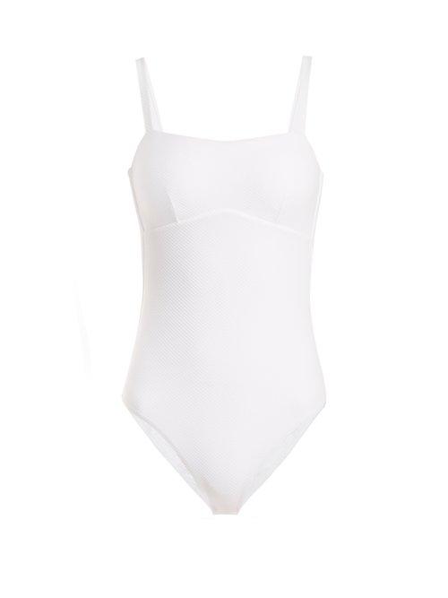 Matchesfashion.com Asceno - Square Neck Swimsuit - Womens - White