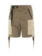 Sacai - Contrast-pocket Cotton-twill Cargo Shorts - Mens - Beige